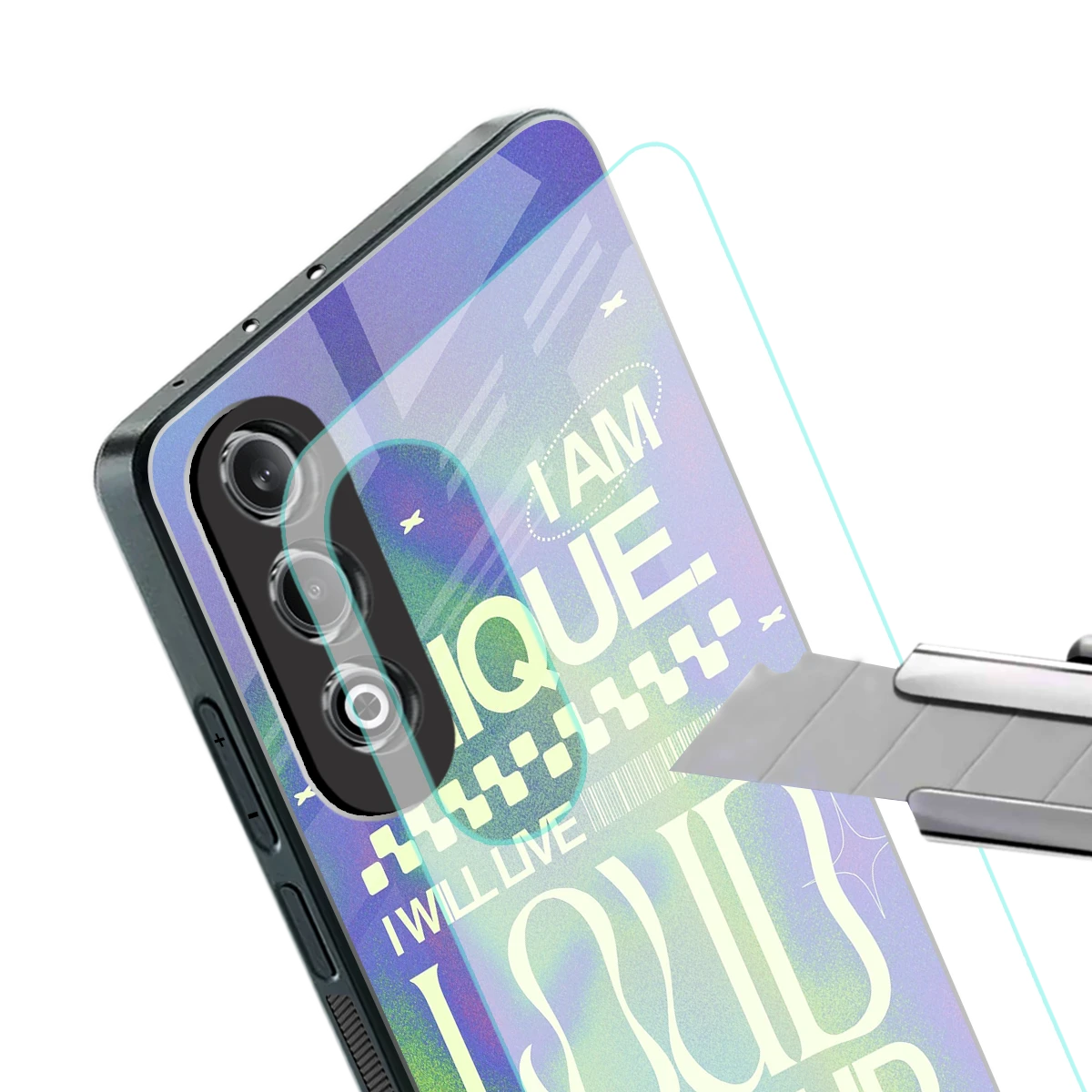 Uniquely Me stylish phone case for oneplus nord ce 4 | glossy glass and slim fit