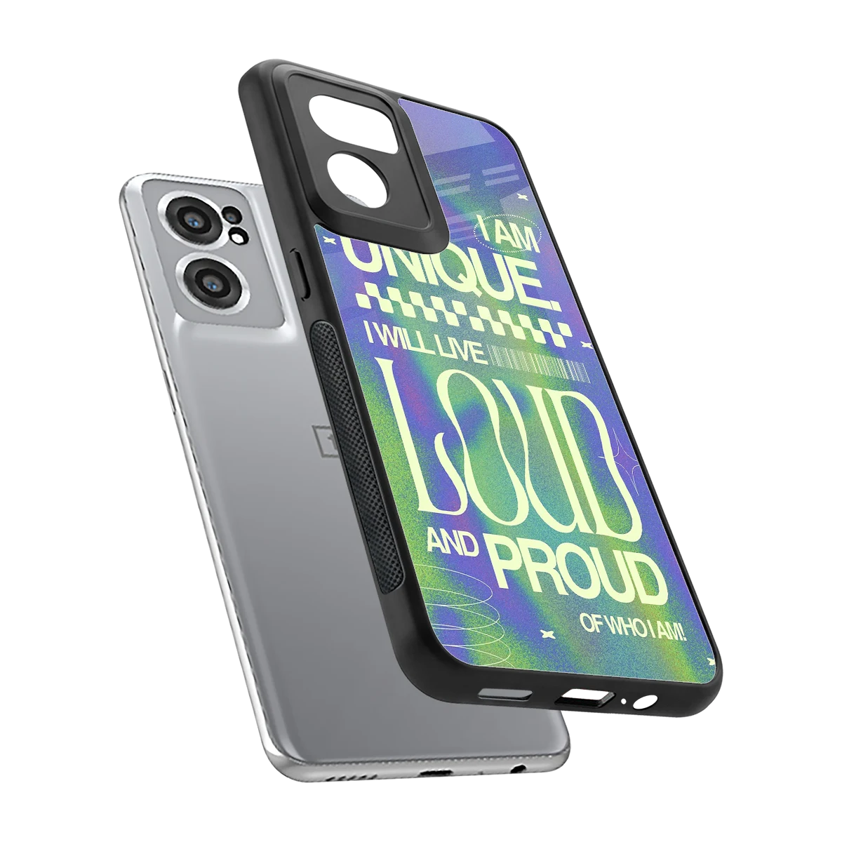 Uniquely Me sleek oneplus nord ce 2 cover with tempered glass back and TPU edges