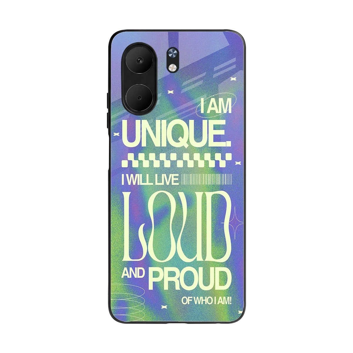 Uniquely Me back phone cover | glass case for oppo a5x 5g