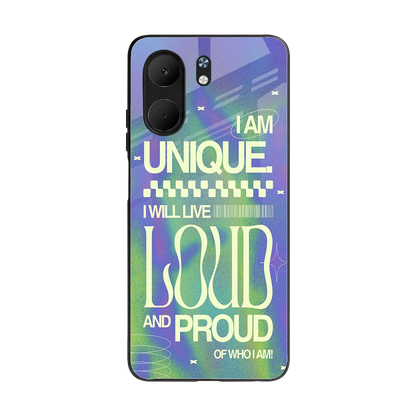 Uniquely Me back phone cover | glass case for oppo a5x 5g