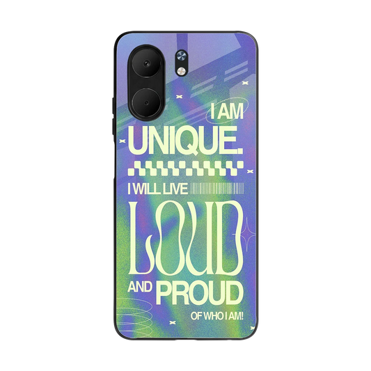 Uniquely Me back phone cover | glass case for oppo a5x 5g