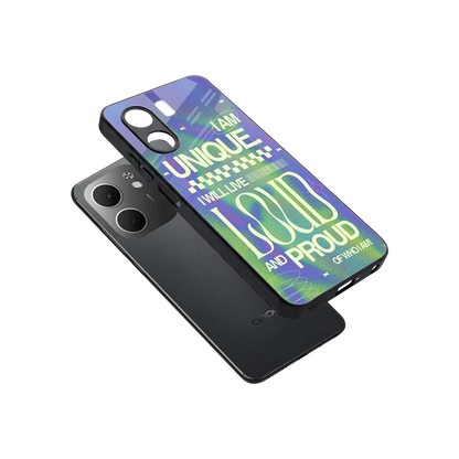 Uniquely Me sleek oppo a5x 5g cover with tempered glass back and TPU edges