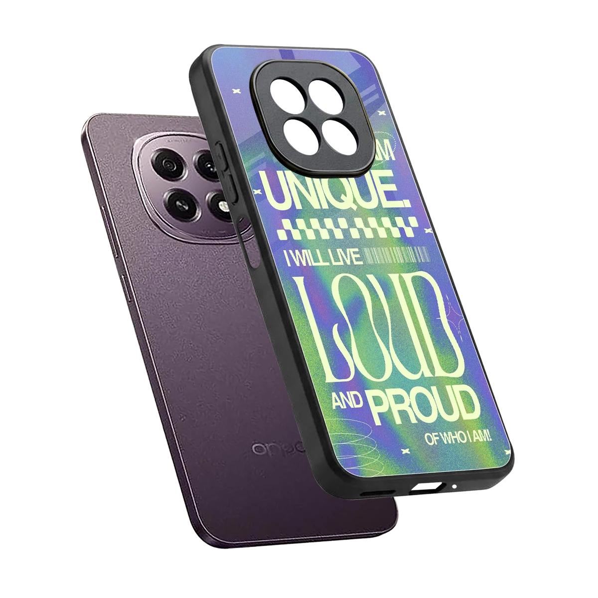 Uniquely Me sleek oppo f29 5g cover with tempered glass back and TPU edges