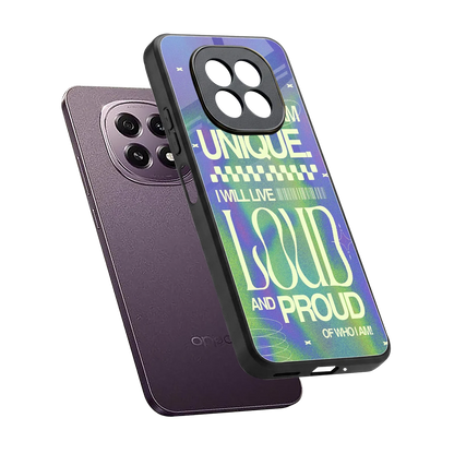 Uniquely Me sleek oppo f29 5g cover with tempered glass back and TPU edges