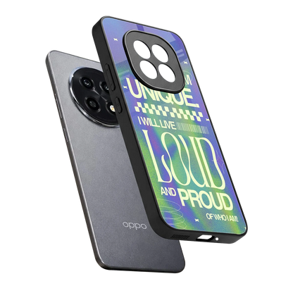 Uniquely Me sleek oppo f29 pro 5g cover with tempered glass back and TPU edges