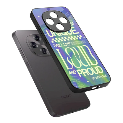 Uniquely Me sleek oppo f31 pro 5g cover with tempered glass back and TPU edges