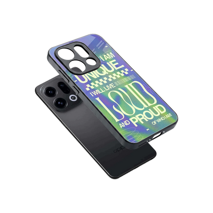 Uniquely Me sleek oppo find x9 cover with tempered glass back and TPU edges