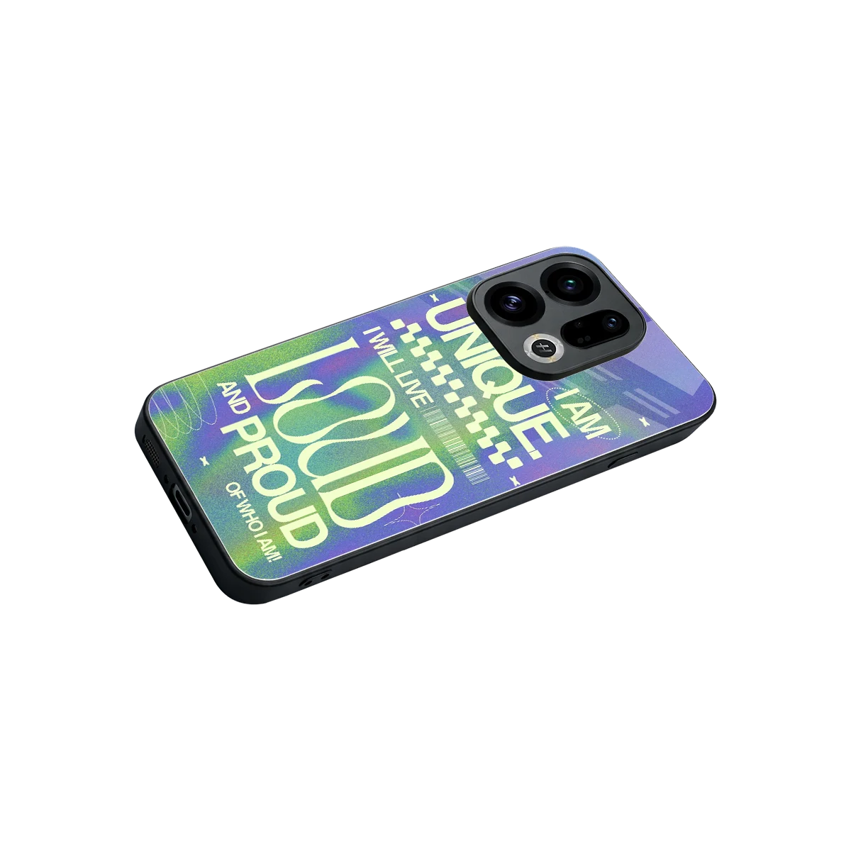 Uniquely Me stylish phone case for oppo find x9 | glossy glass and slim fit