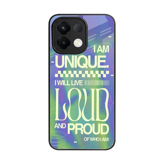 Uniquely Me back phone cover | glass case for oppo k13 5g