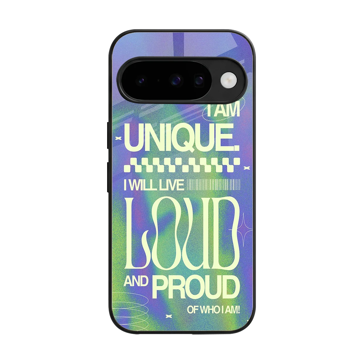 Uniquely Me back phone cover | glass case for google pixel 10