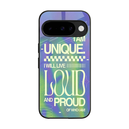Uniquely Me back phone cover | glass case for google pixel 10