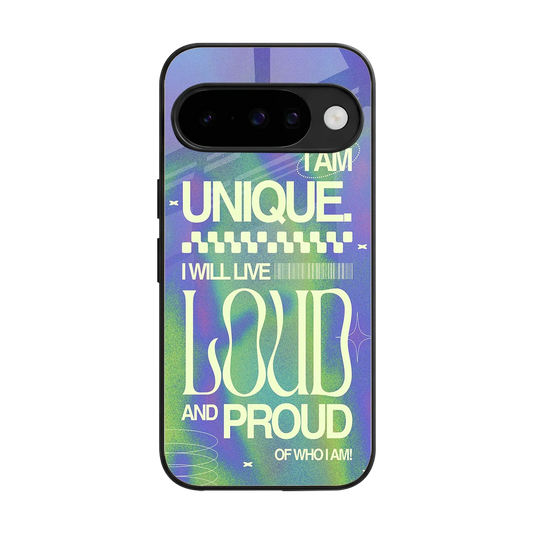 Uniquely Me back phone cover | glass case for google pixel 10