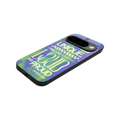Uniquely Me stylish phone case for google pixel 10 | glossy glass and slim fit