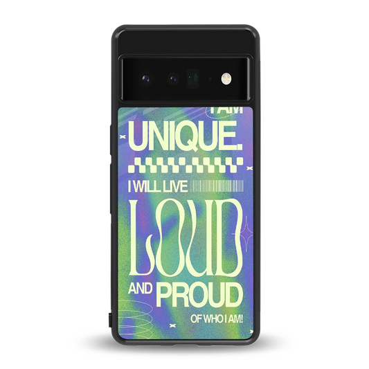 Uniquely Me back phone cover | glass case for google pixel 6 pro