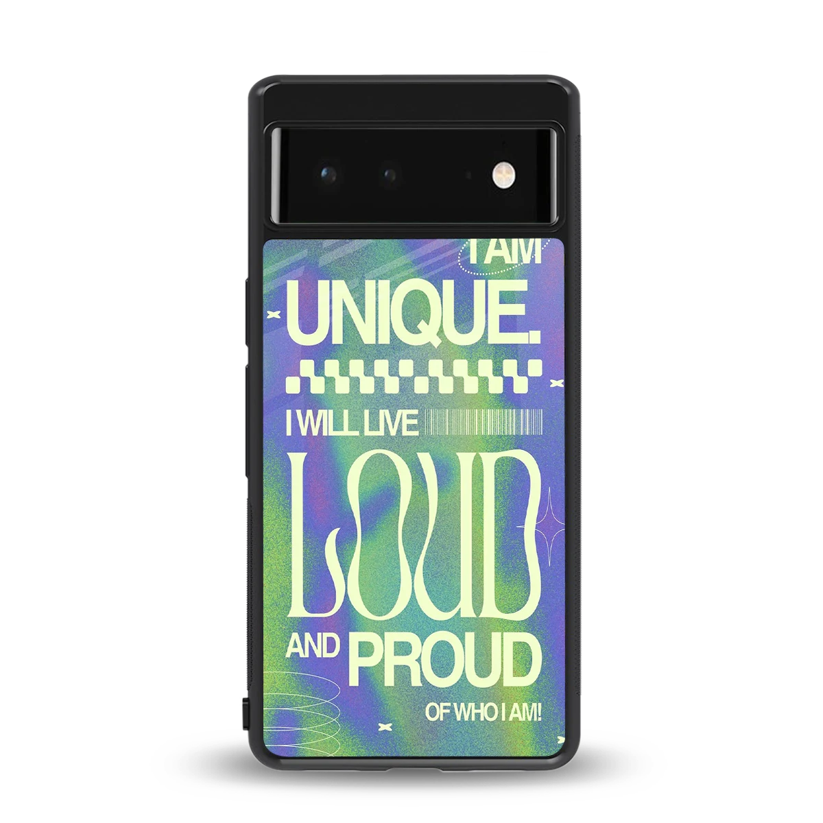 Uniquely Me back phone cover | glass case for google pixel 6