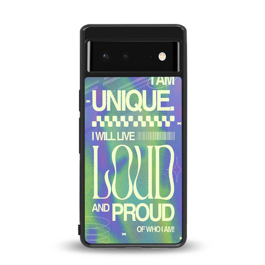 Uniquely Me back phone cover | glass case for google pixel 6a