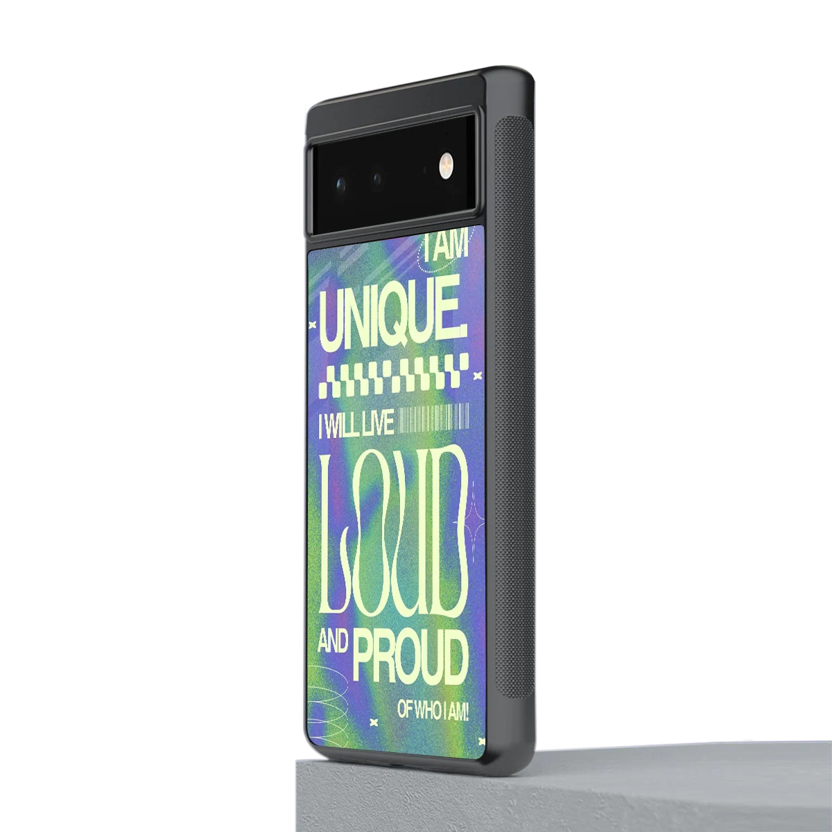 Uniquely Me stylish phone case for google pixel 6 | glossy glass and slim fit