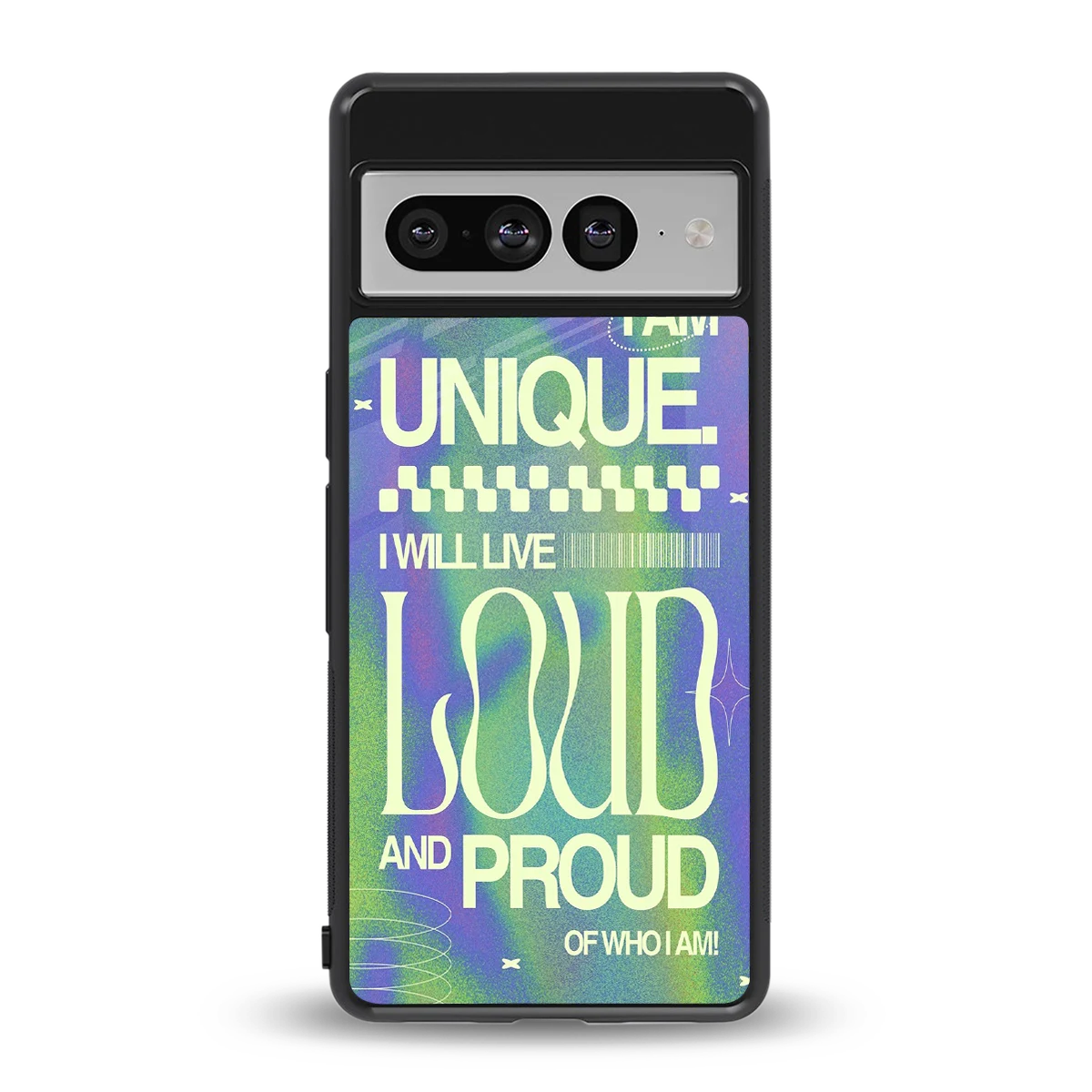 Uniquely Me back phone cover | glass case for google pixel 7 pro