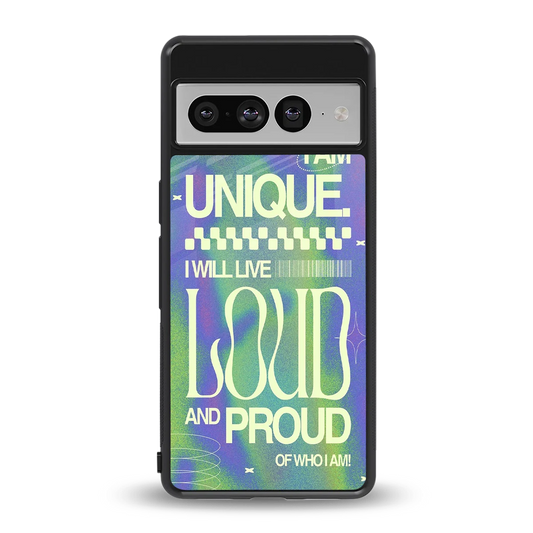 Uniquely Me back phone cover | glass case for google pixel 7 pro