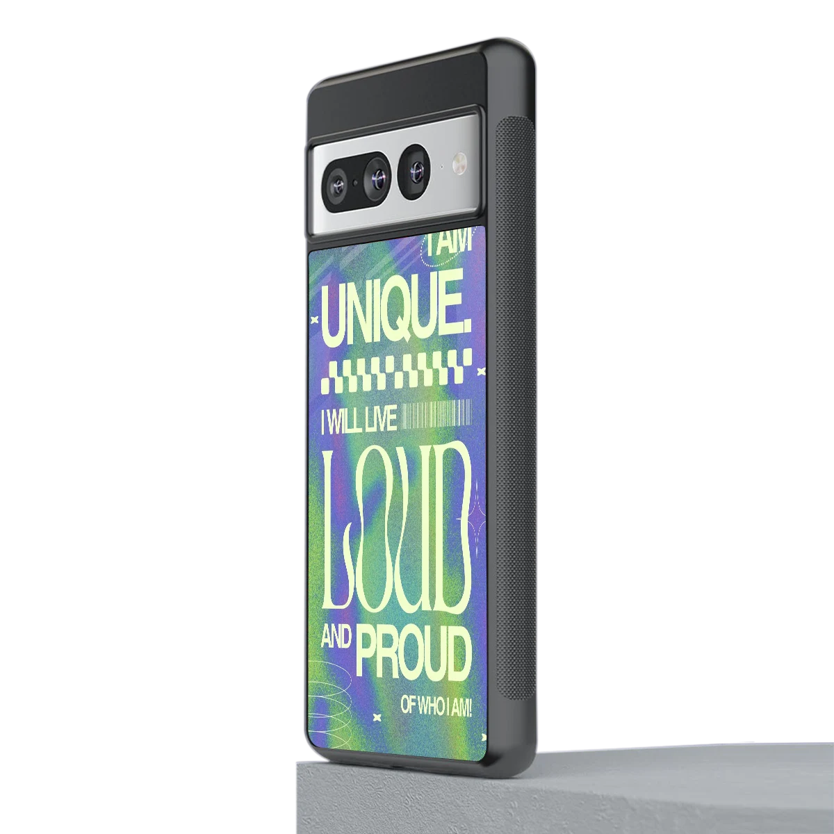 Uniquely Me stylish phone case for google pixel 7 pro | glossy glass and slim fit