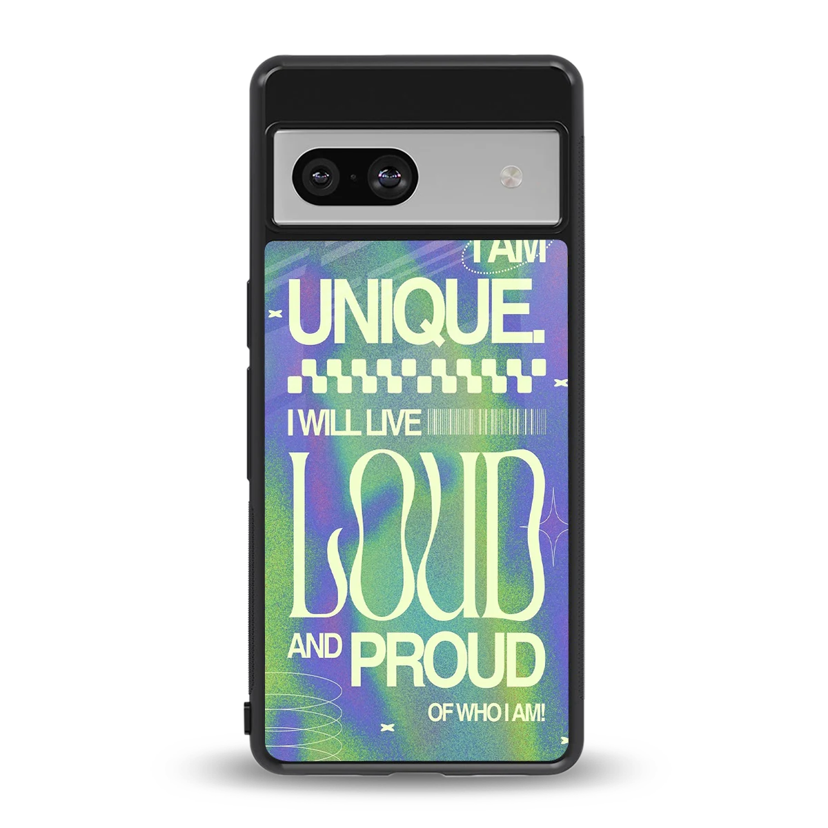 Uniquely Me back phone cover | glass case for google pixel 7a