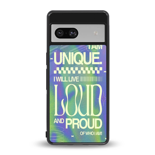 Uniquely Me back phone cover | glass case for google pixel 7