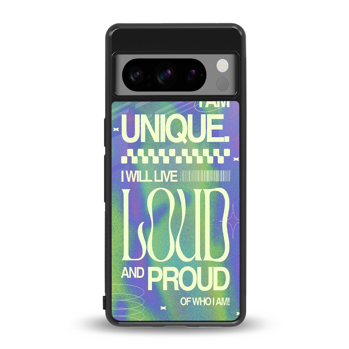Uniquely Me back phone cover | glass case for google pixel 8 pro