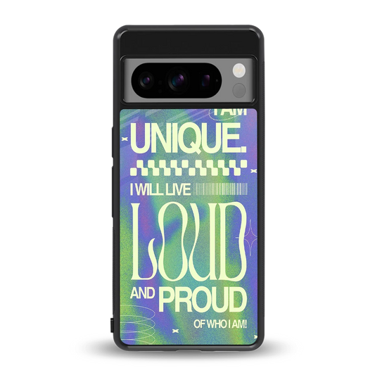 Uniquely Me back phone cover | glass case for google pixel 8 pro