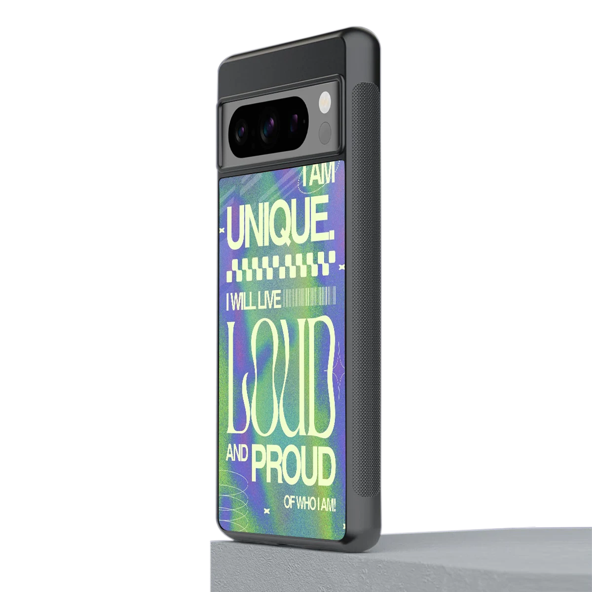 Uniquely Me stylish phone case for google pixel 8 pro | glossy glass and slim fit