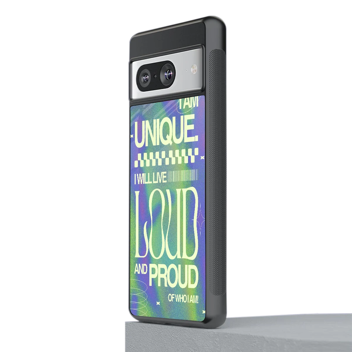 Uniquely Me stylish phone case for google pixel 8 | glossy glass and slim fit