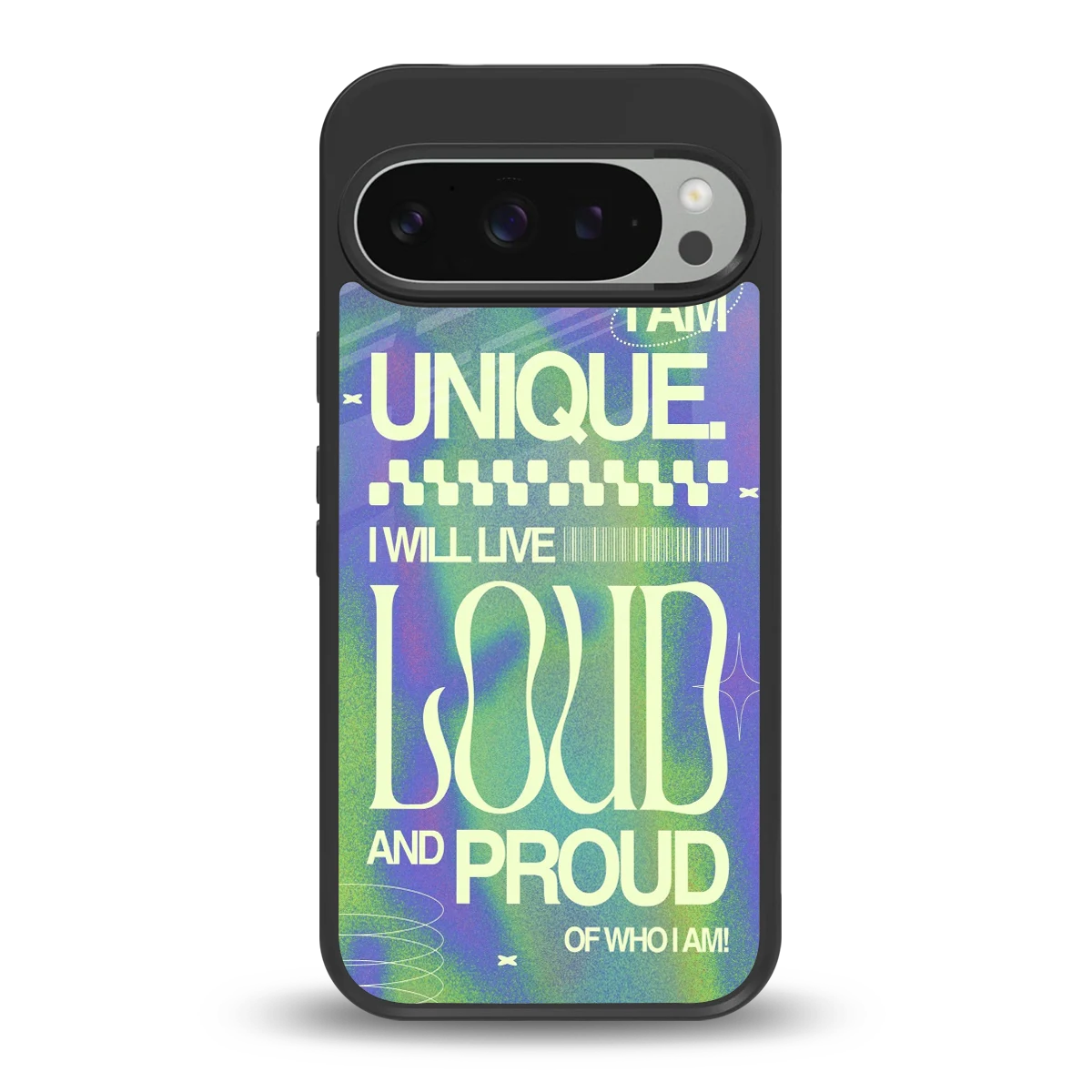 Uniquely Me back phone cover | glass case for google pixel 9 pro