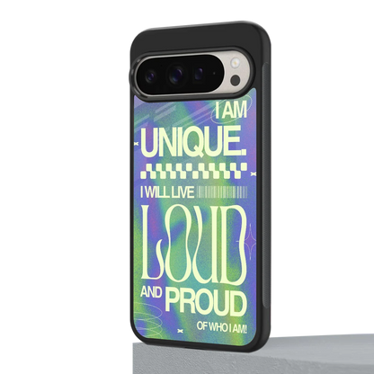 Uniquely Me google pixel 9 pro mobile cover | shockproof glass phone case