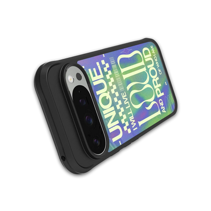 Uniquely Me stylish phone case for google pixel 9 pro | glossy glass and slim fit