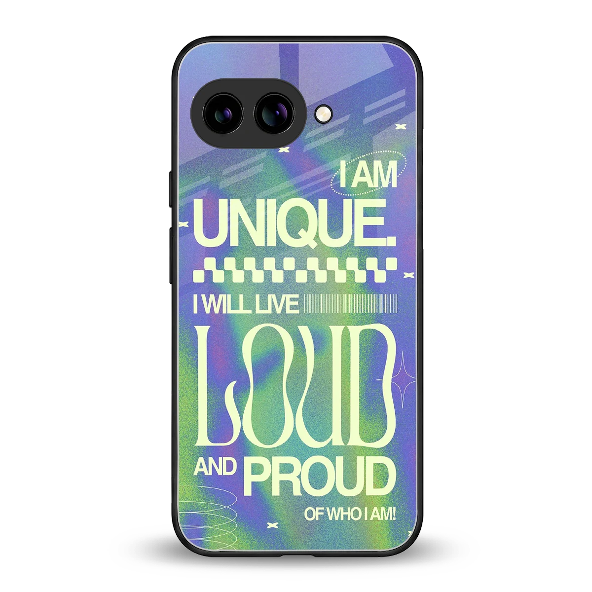 Uniquely Me back phone cover | glass case for google pixel 10a