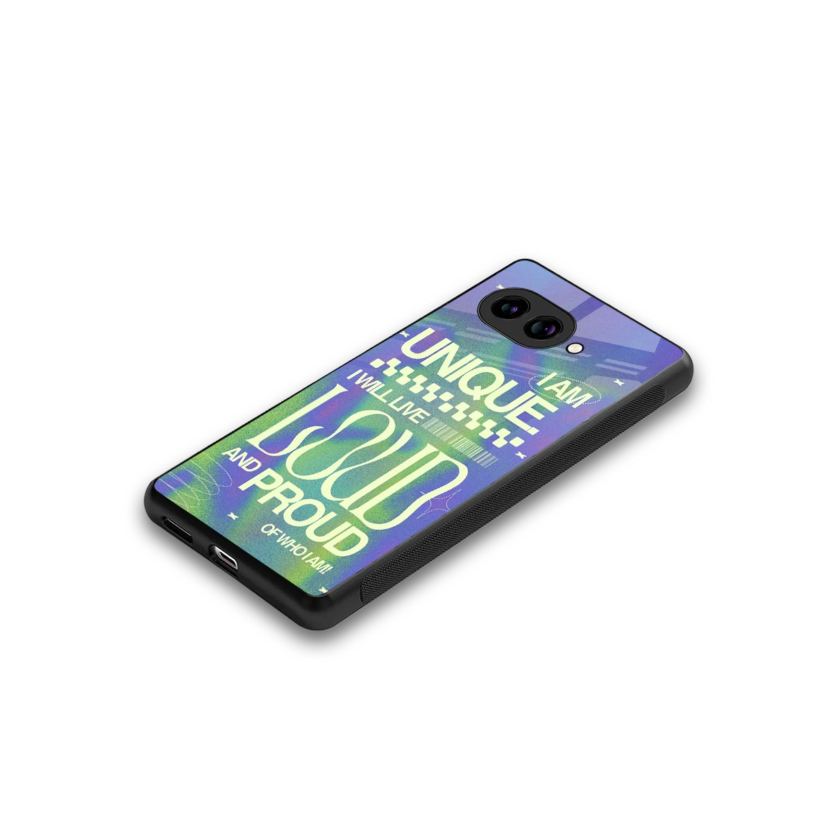 Uniquely Me stylish phone case for google pixel 10a | glossy glass and slim fit
