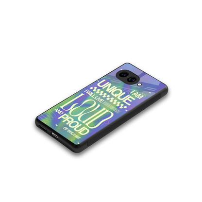 Uniquely Me stylish phone case for google pixel 10a | glossy glass and slim fit