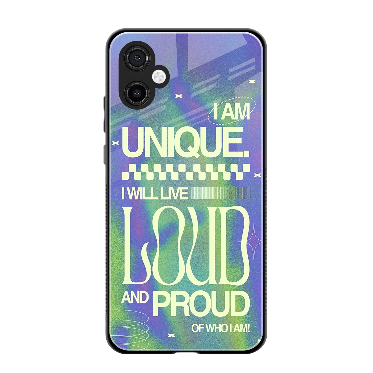 Uniquely Me back phone cover | glass case for samsung galaxy a06 5g
