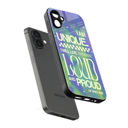 Uniquely Me sleek samsung galaxy a06 5g cover with tempered glass back and TPU edges