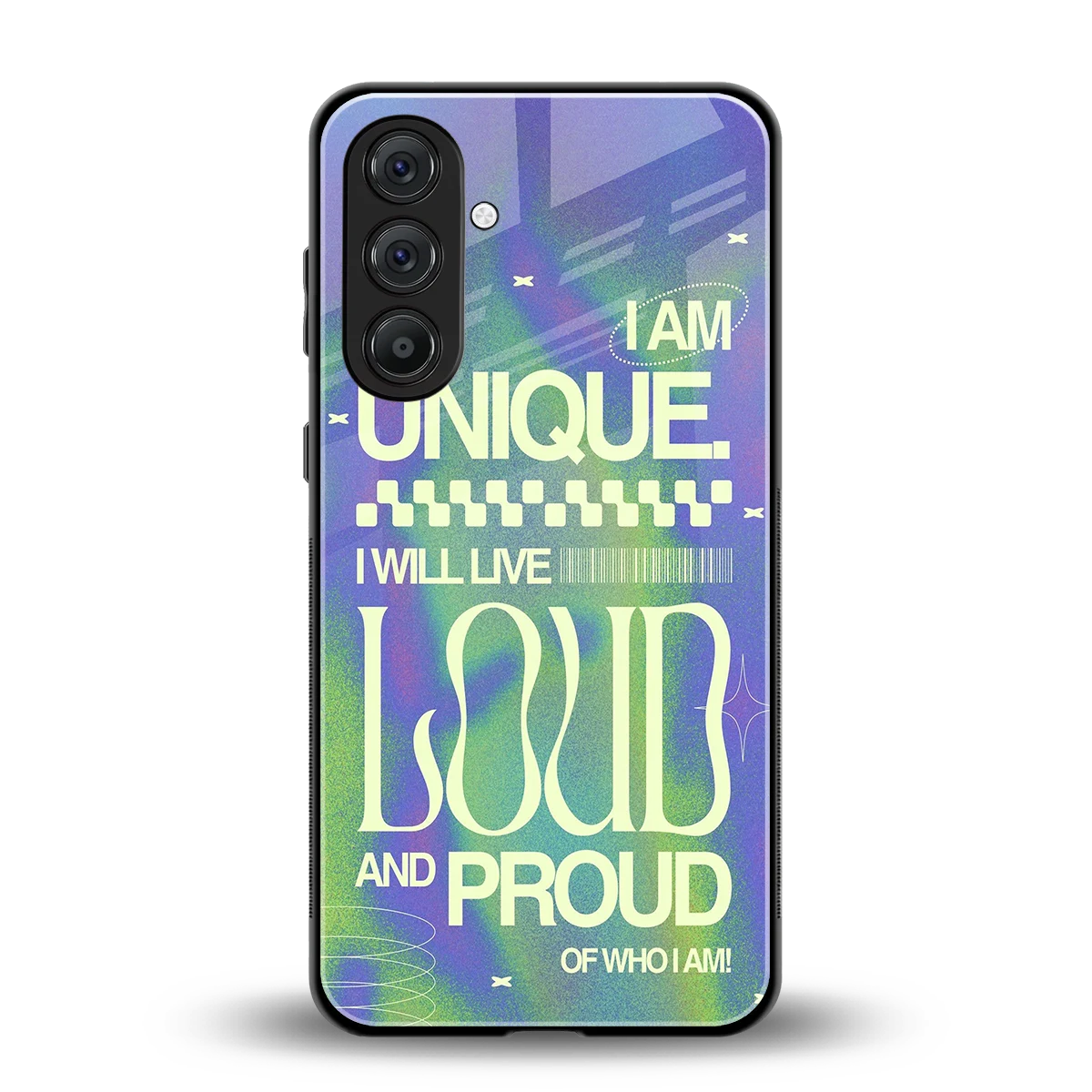 Uniquely Me back phone cover | glass case for samsung galaxy a36 5g