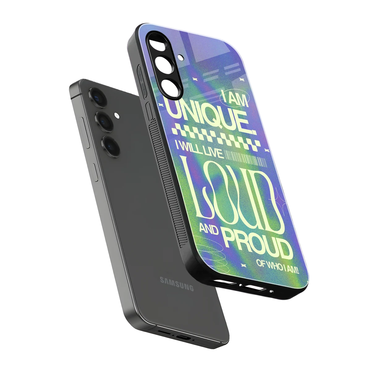Uniquely Me sleek samsung galaxy a14 5g cover with tempered glass back and TPU edges