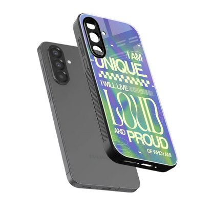Uniquely Me sleek samsung galaxy a36 5g cover with tempered glass back and TPU edges