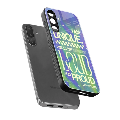 Uniquely Me sleek samsung galaxy m56 5g cover with tempered glass back and TPU edges
