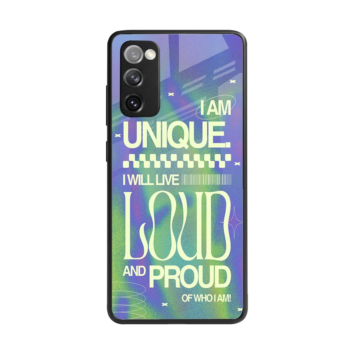 Uniquely Me back phone cover | glass case for samsung galaxy s20 fe
