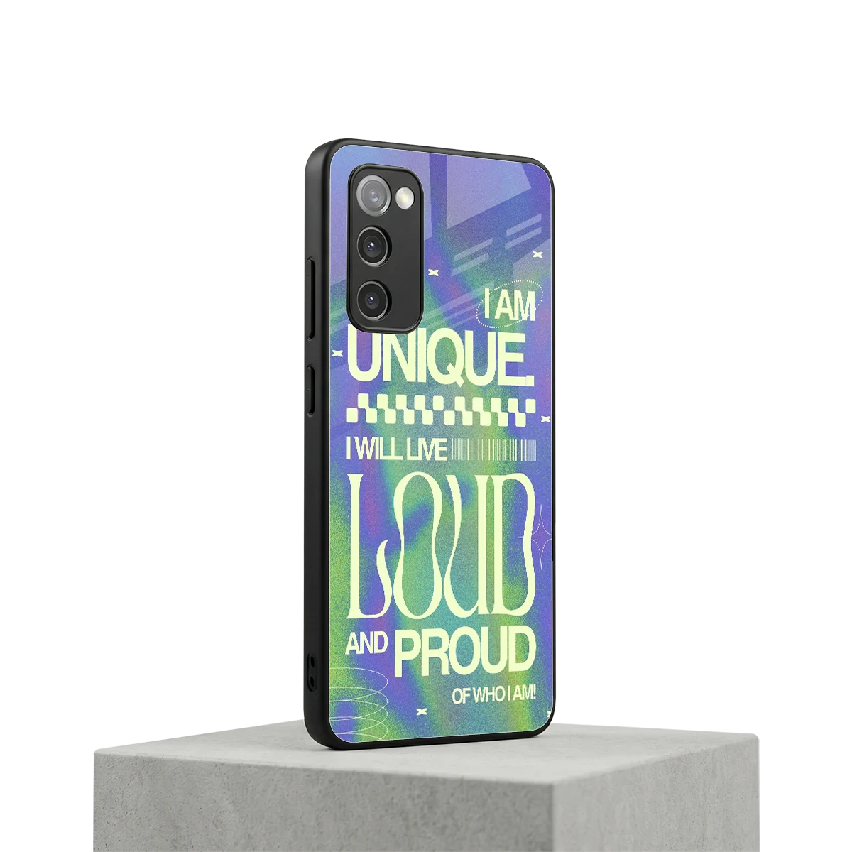 Uniquely Me samsung galaxy s20 fe mobile cover | shockproof glass phone case