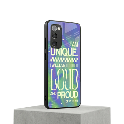 Uniquely Me samsung galaxy s20 fe mobile cover | shockproof glass phone case