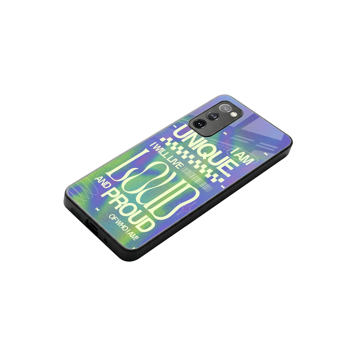 Uniquely Me stylish phone case for samsung galaxy s20 fe | glossy glass and slim fit