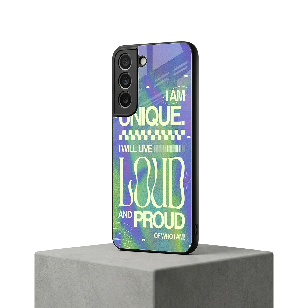 Uniquely Me samsung galaxy s22 mobile cover | shockproof glass phone case
