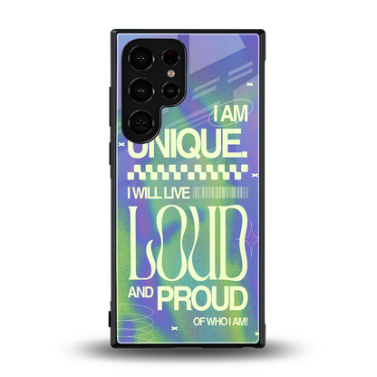Uniquely Me back phone cover | glass case for samsung galaxy s24 ultra