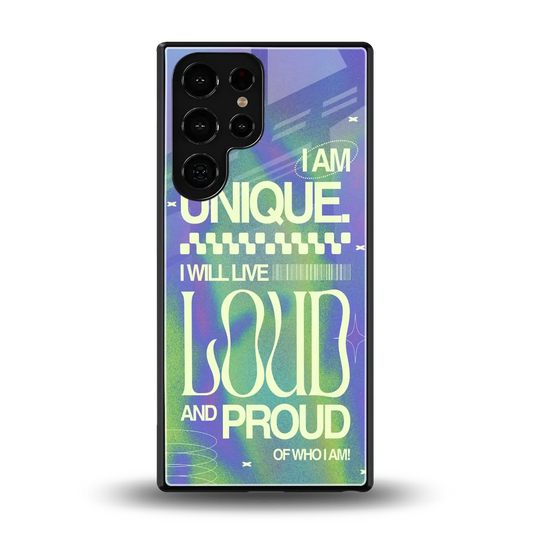 Uniquely Me back phone cover | glass case for samsung galaxy s25 ultra