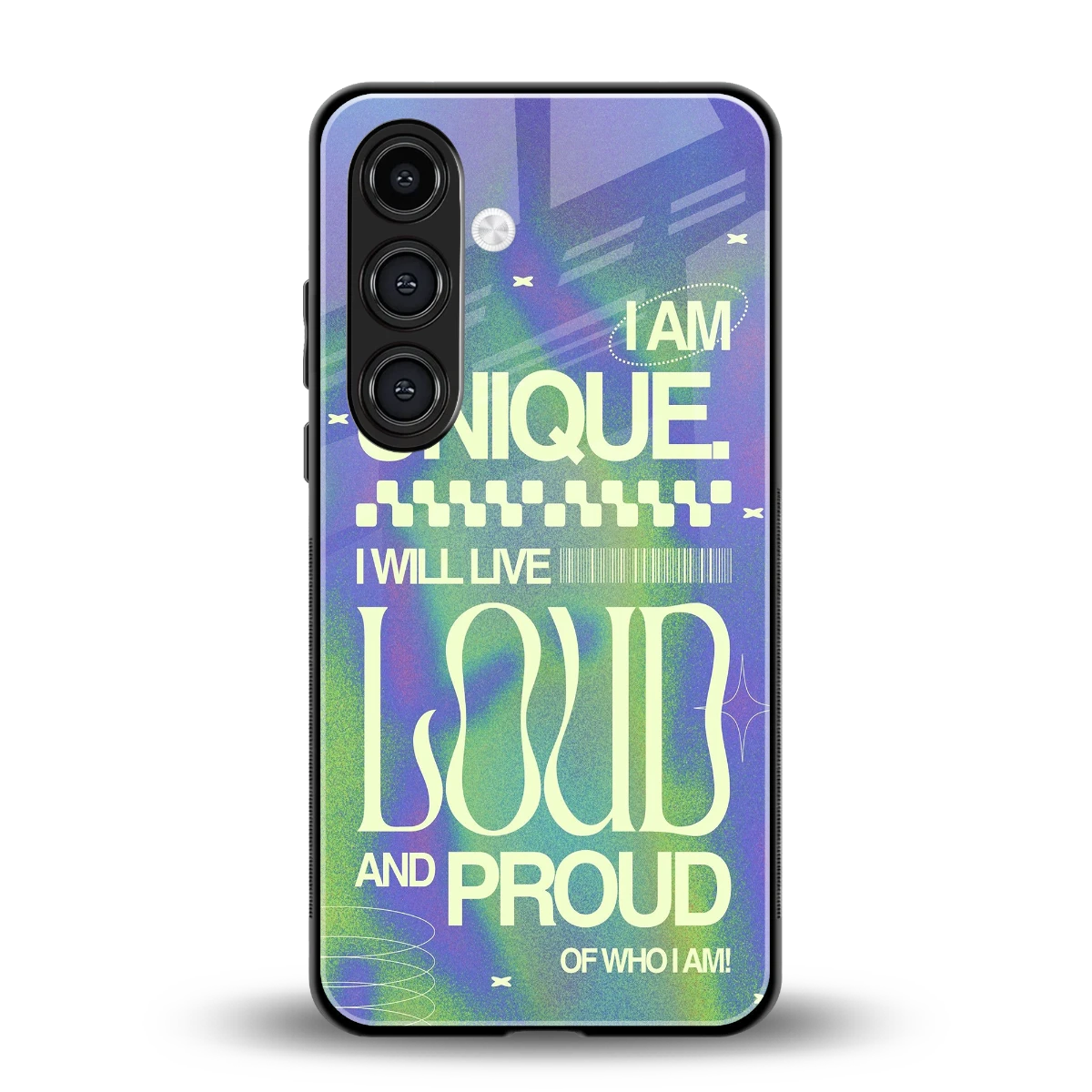 Uniquely Me back phone cover | glass case for samsung galaxy s24